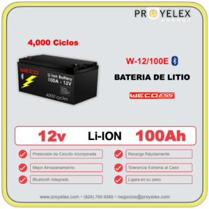 Bateria Weco 12v 100ah Litio