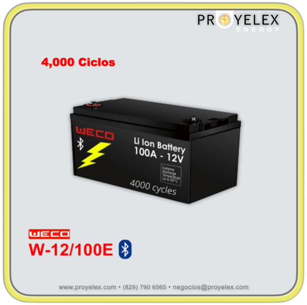 Bateria Weco 12v 100ah Litio 2