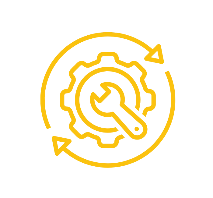 Icono de servicio de mantenimiento preventivo y limpieza de paneles solares.