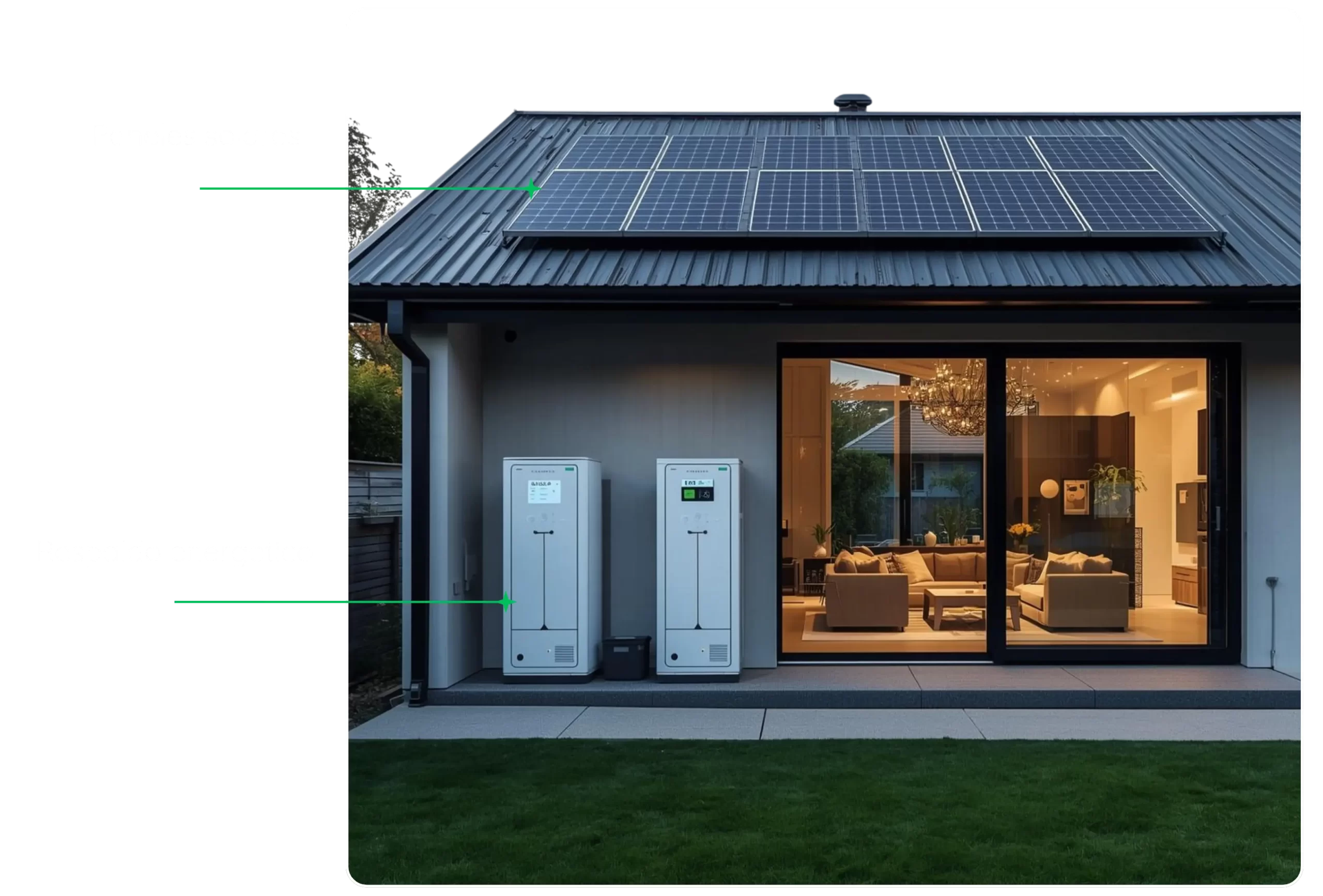 Sistema de respaldo energético con baterías de litio para continuidad eléctrica en hogares y empresas.